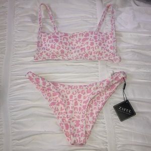 Pink Cheetah Print Bathing Suit